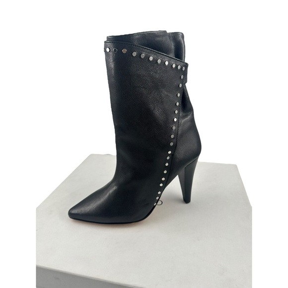IRO CHLONE $795 Studded Leather Ankle Boots Moto US5.5 FR36 Made in Portugal - Picture 4 of 16